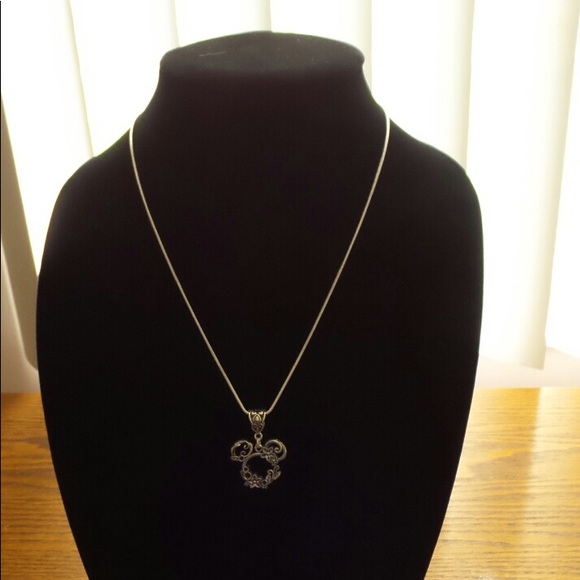 Mouse Head Necklace with 925 Silver Snake Chain - Picture 6 of 8